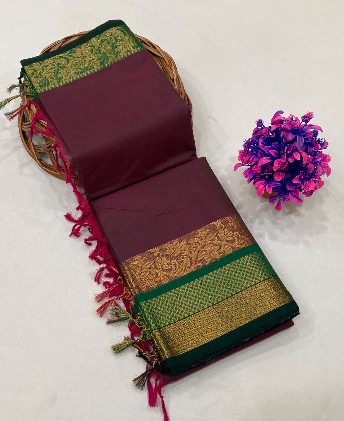 Fine Count Cotton Kanchi Saree